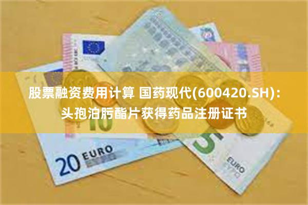 股票融资费用计算 国药现代(600420.SH)：头孢泊肟酯片获得药品注册证书