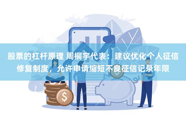 股票的杠杆原理 周桐宇代表：建议优化个人征信修复制度，允许申请缩短不良征信记录年限
